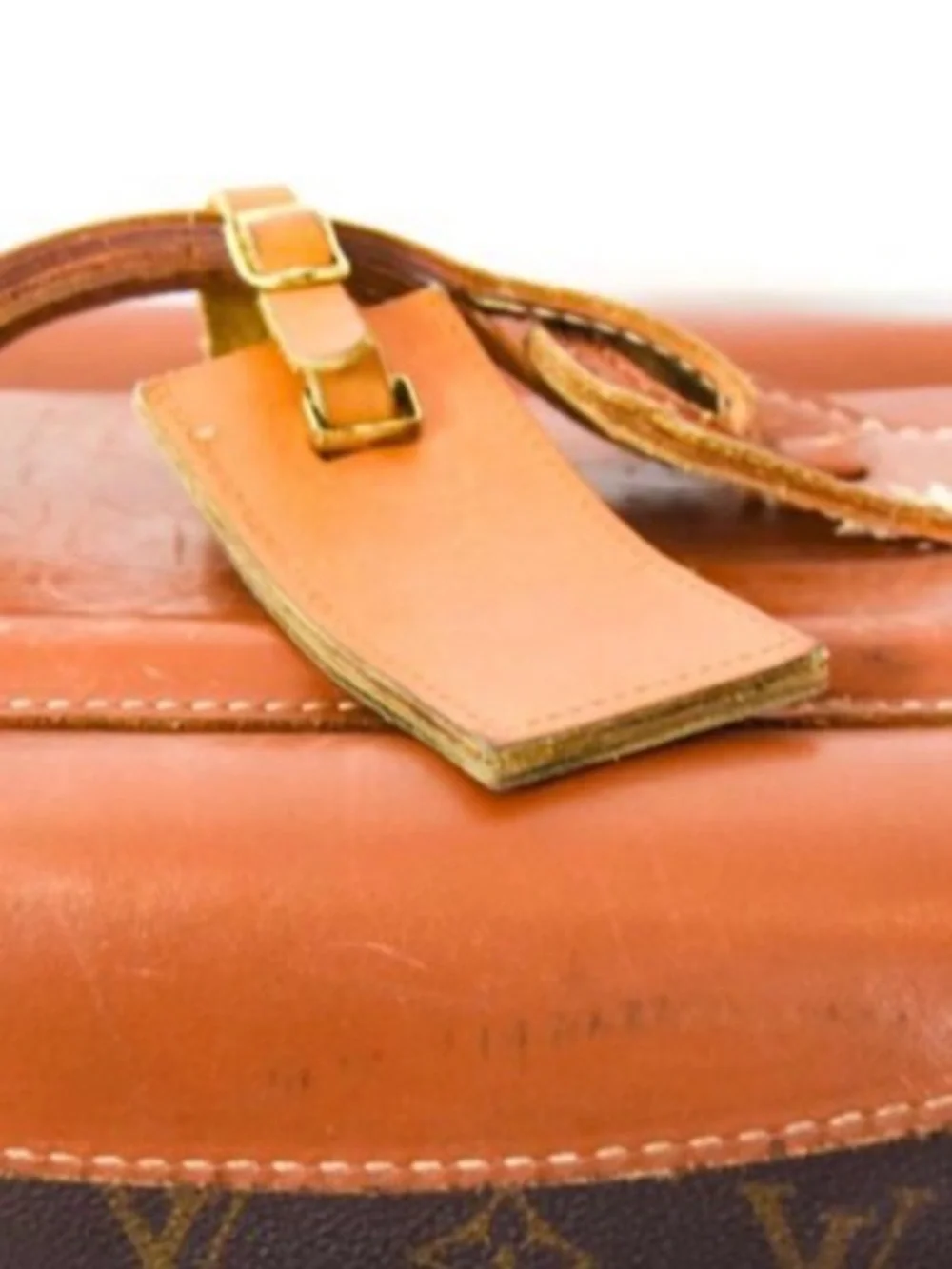 Louis Vuitton Monogram Suitcase and Garment bag in Brown and Tan Trim